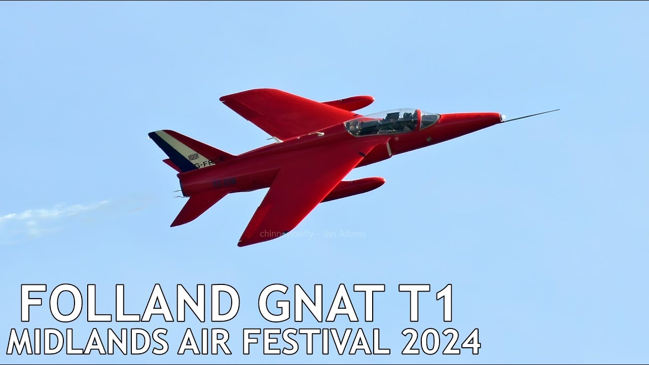 Folland Gnat T1 makes a rare appearance - Midlands Air Festival 2024