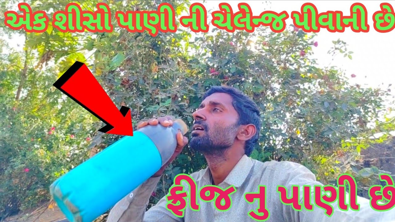 મને ફીજ નુ પાણી પીવાની ચેલેન્જ આપી છે
