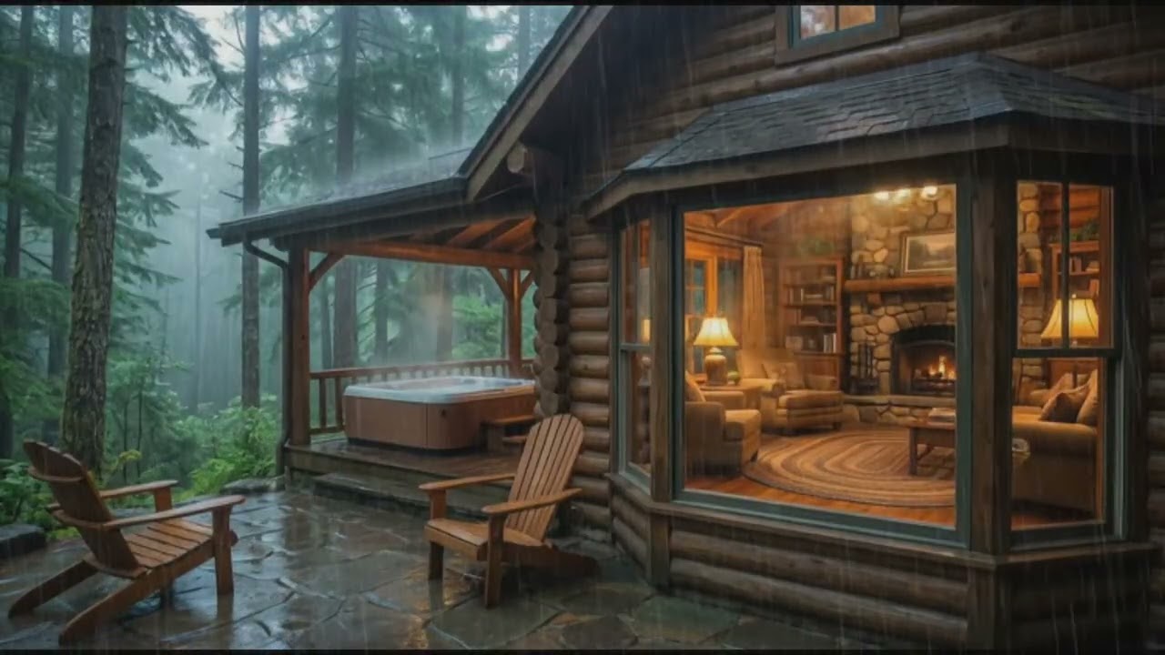 Rain Sounds For Sleeping – Relaxing Rainstorm Gentle Distant Thunder | 8 Hour Natural Sleep Ambience