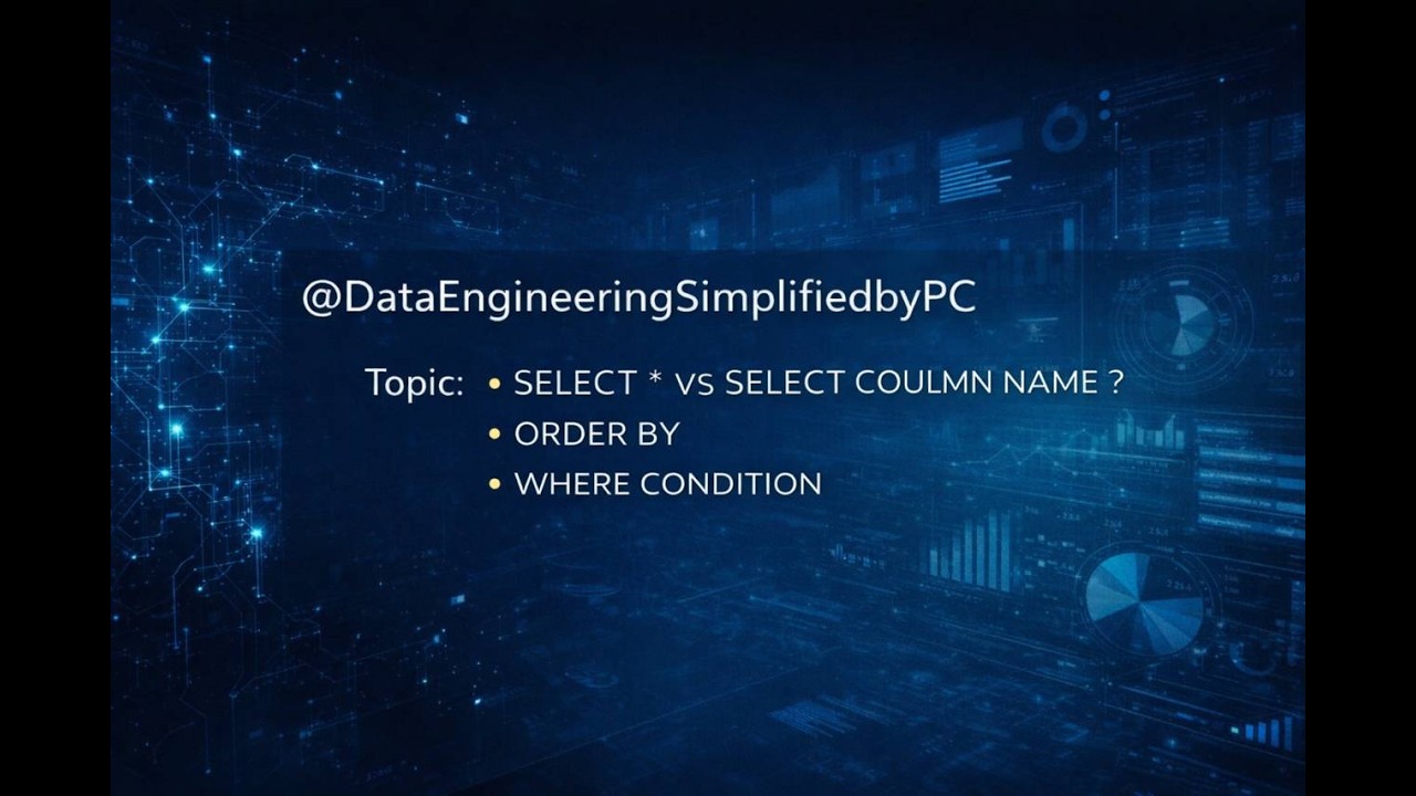 👉 SQL SELECT * vs SELECT Column Name | WHERE & ORDER BY Explained for Beginners