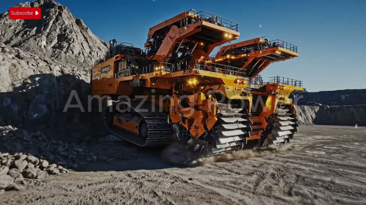 Universal Earth Scraper Machine Colossal Excavator (Bright Orange & Black) 
