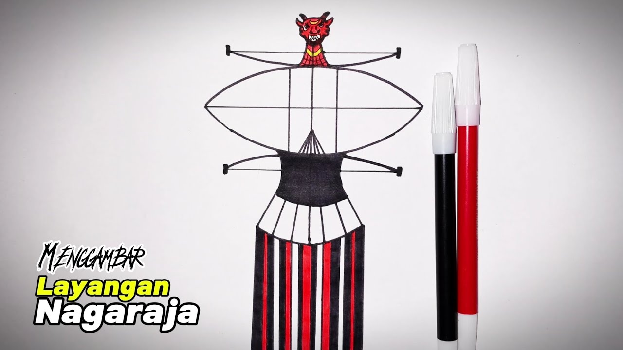 LAYANGAN JANGGAN || TUTORIAL MENGGAMBAR LAYANGAN NAGARAJA