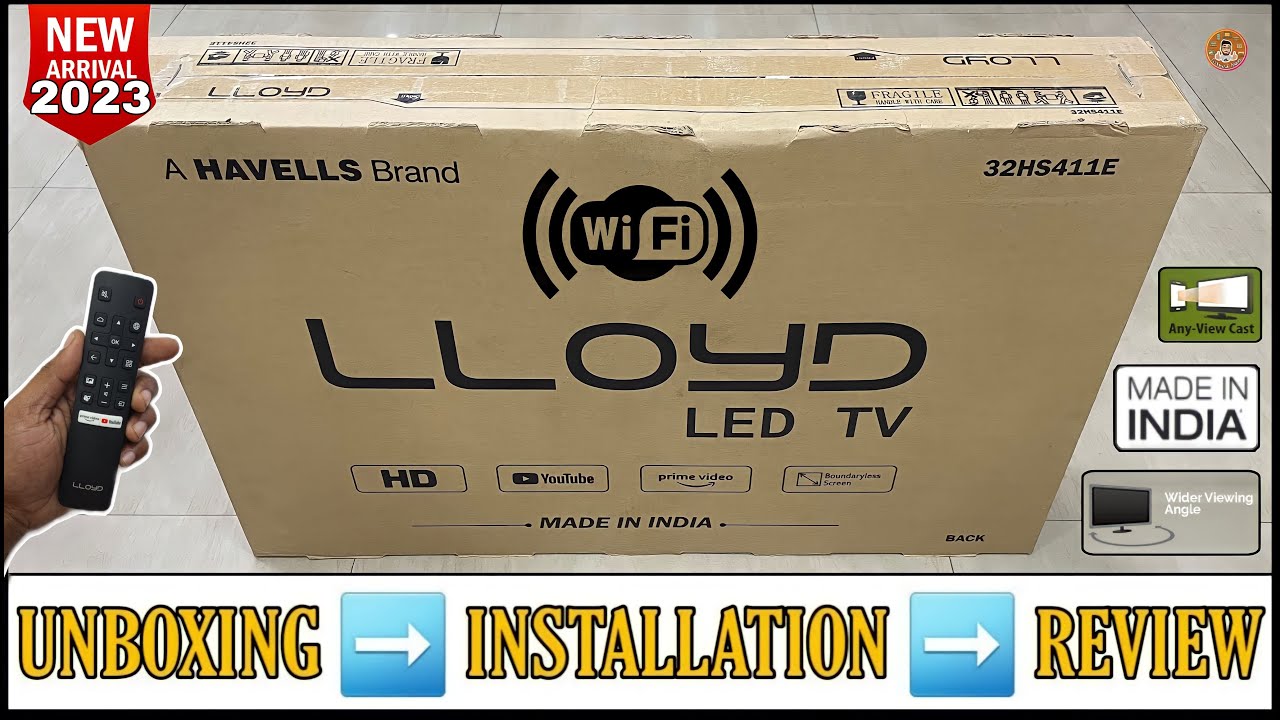 LLOYD 32HS411E 2023 || 32 Inch HD IPS Smart Tv Unboxing And Review || With Complete Remote Demo