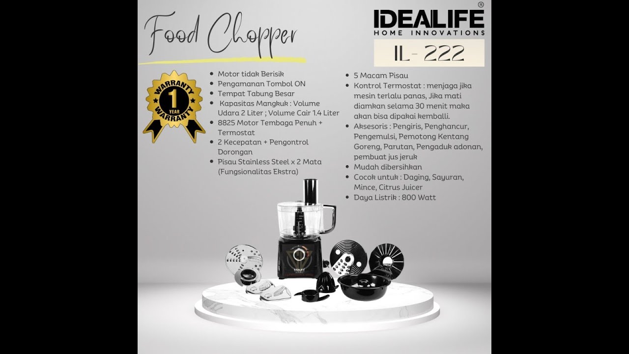 Unboxing Food Processor IDEALIFE IL-222