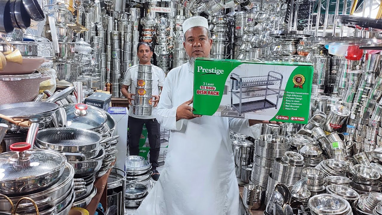 ডিসকাউন্টে সংসারের প্রয়োজনীয় প্লেট রেক, হামানদিস্তা, পাতিল,জগ, মগ, তারকাপ্যান্, ফ্রাইপেন সসপেন কলস