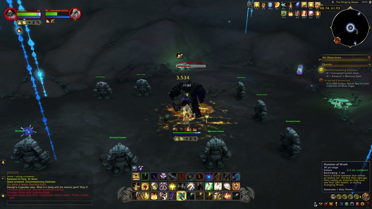 The War Within Quest 291: Decommissioning Darkness (WoW, human, paladin)