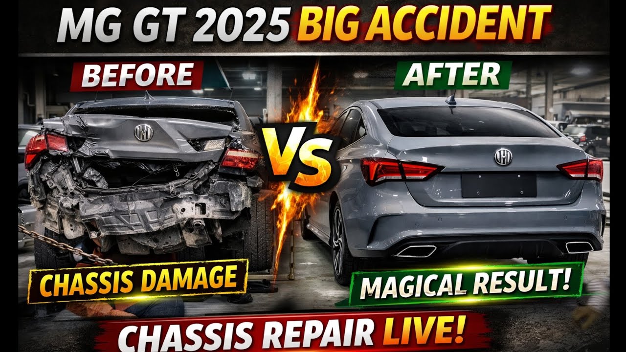 MG GT 2025 Rear Big Accident | Live CCM Chassis Repair | Before After Magical Result  Sharjah Garage