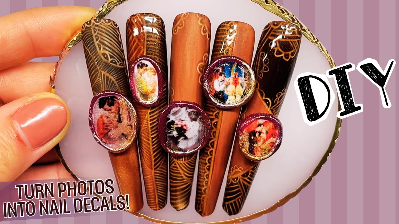 Ep. 0414 | XXL Vintage Nail Art Tutorial | Born Pretty Dark Chocolate Cat-Eye + DIY Photo Frames