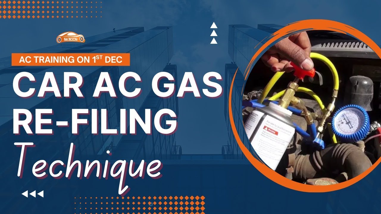 Car AC Gas Re-Filing Technique | AC Training Starting on 1st December #CarAC#ACGasRefill #ACTraining