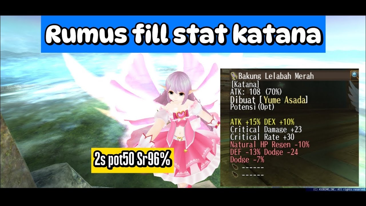 RUMUS FILL STAT KATANA |Toram online