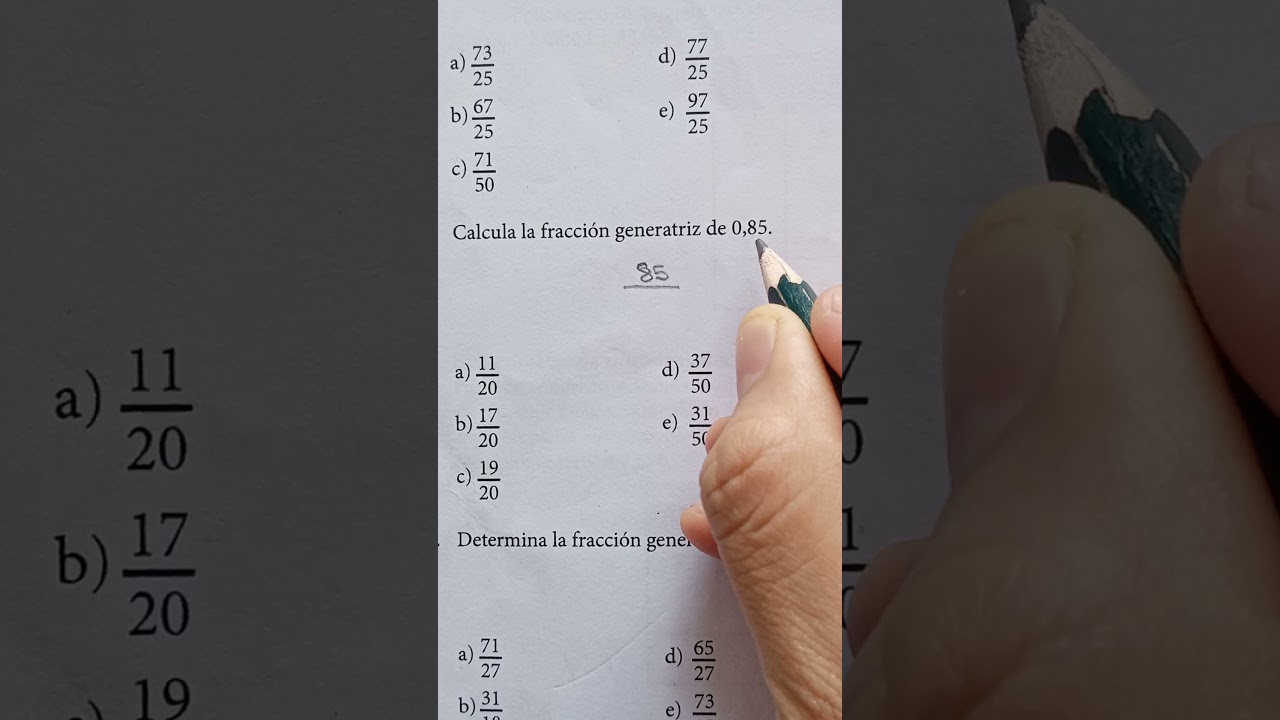 ✅FRACCI&Oacute;N GENERATRIZ