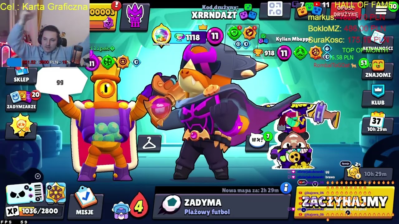 Wbiłem 100k puchark&oacute;w w Brawl Stars ( moja celebracja )