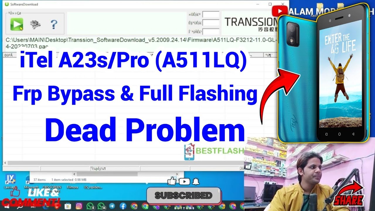 ITel A23s A511lQ Dead Phone & Frp Bypass Full Flashing | 100% Problem Fix | Itel A23s Frp Bypass