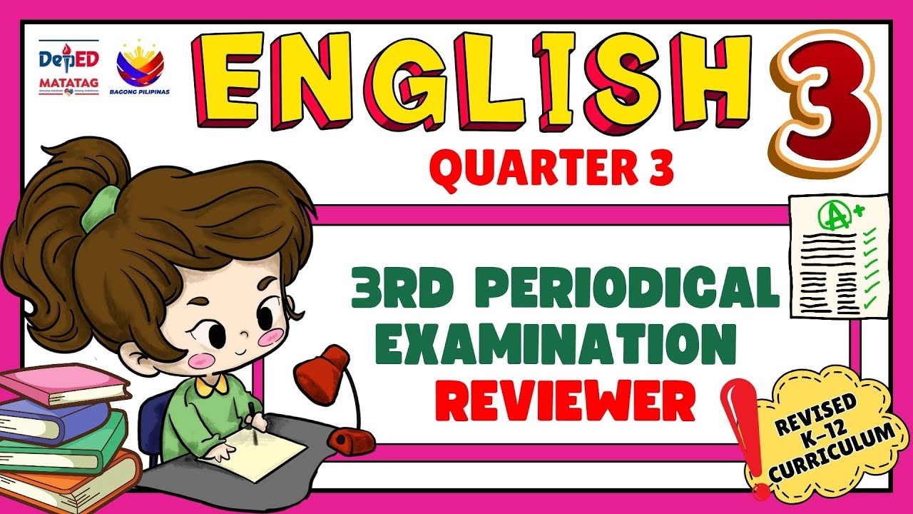 GRADE 3 ENGLISH 3 THIRD PERIODICAL TEST REVIEWER- QUARTER 3 REVISED K-12 #reviewer #exam 