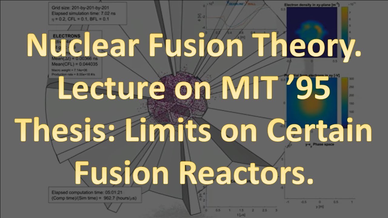 Nuclear Fusion - Lecture on Riders' 95 MIT Work - Limits on Certain Reactors