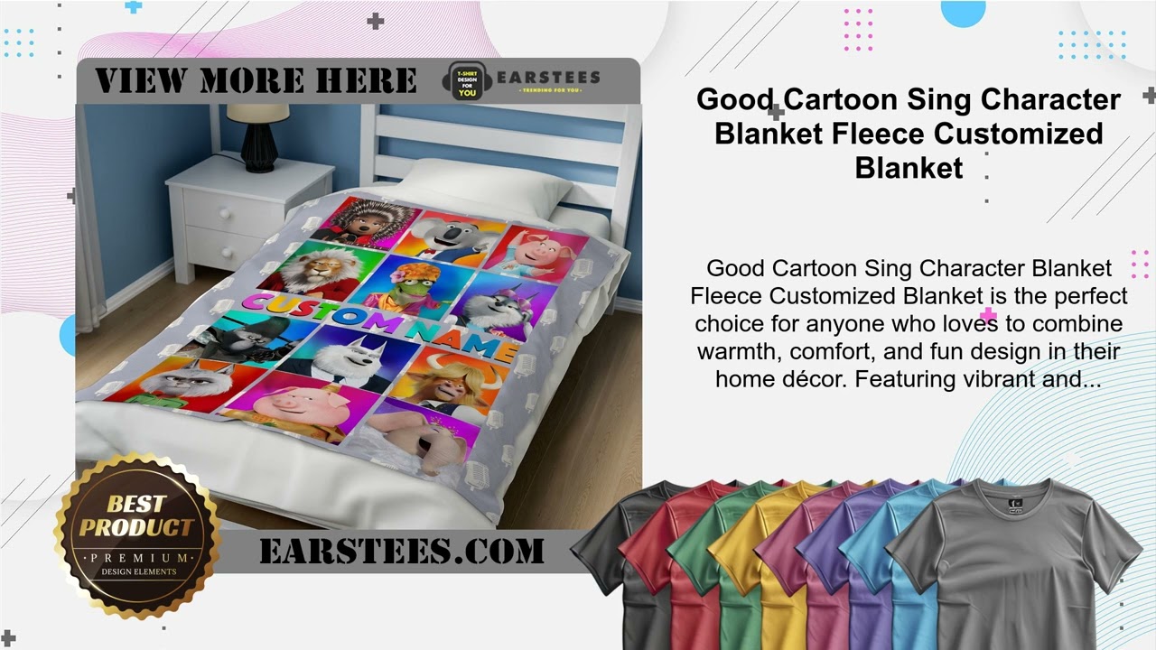 Good Cartoon Sing Character Blanket Fleece Customized Blanket