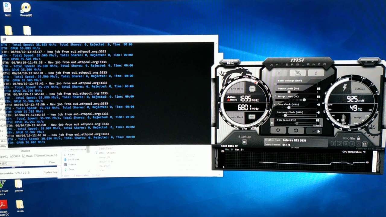 RTX 2070 ETH Mining Hasrate OVERCLOCKING | Ethereum Mining Speed | RTX2070 ✔️