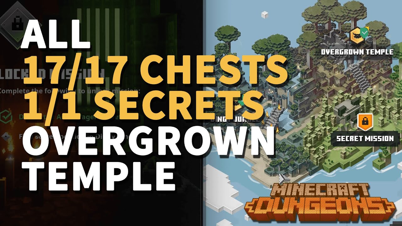 All Overgrown Temple Secrets & Chests Minecraft Dungeons