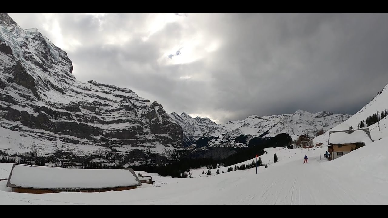 Jungfrau Kleine Scheidegg Ski Blue 36 to Wengenalp Chillhop 4K