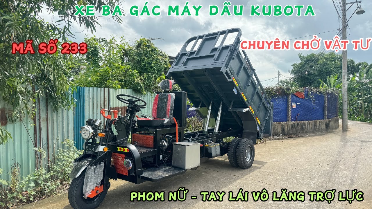 Xe Ba Gác Máy Dầu Kubota Chuyên Chở  Cát Đá- XE NHỎ GỌN VÀ CHẮC CHẮN | TƯ VẤN 0845134134