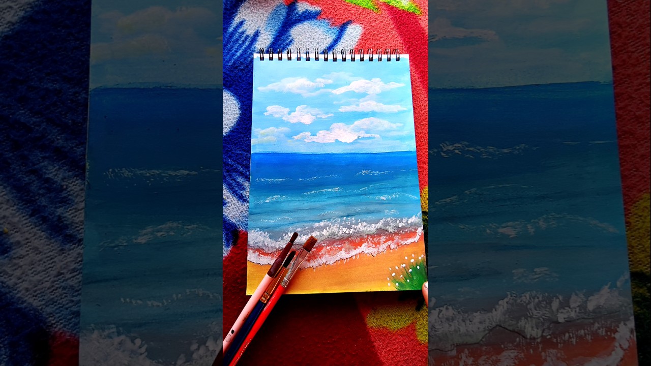 Realistic Beach Drawings ⛱️ | Steps by Steps Drawings ✨️🔥 