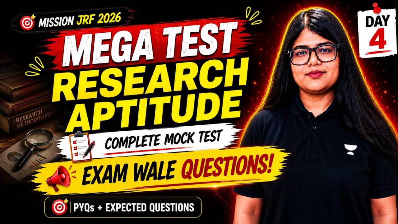 Research Aptitude Mock Test + Dec 2025 PYQs | UGC NET Paper 1 Crash Course | Day 2