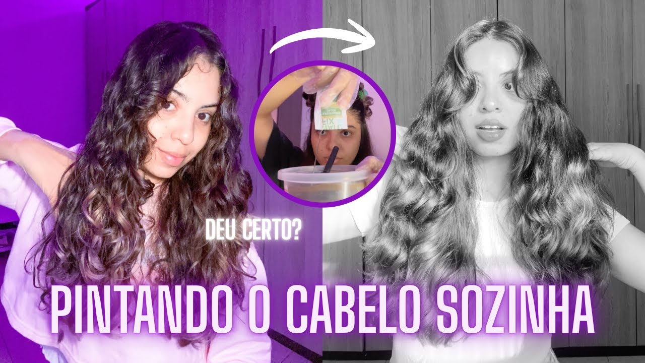 PINTEI o meu cabelo SOZINHA EM CASA | Evelyn ✨