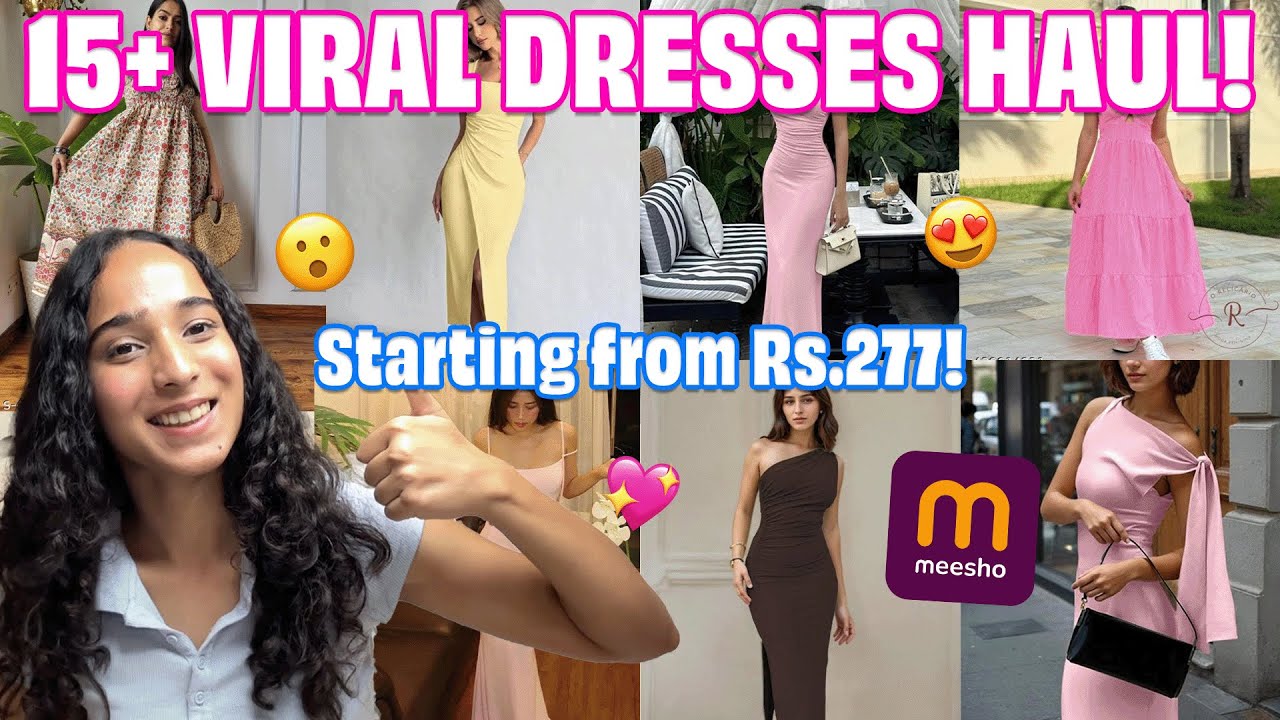 *HUGE* MEESHO VIRAL DRESSES HAUL💖 | SUMMER DRESSES | TRENDY DRESSES | TRY ON HAUL 😍🔥