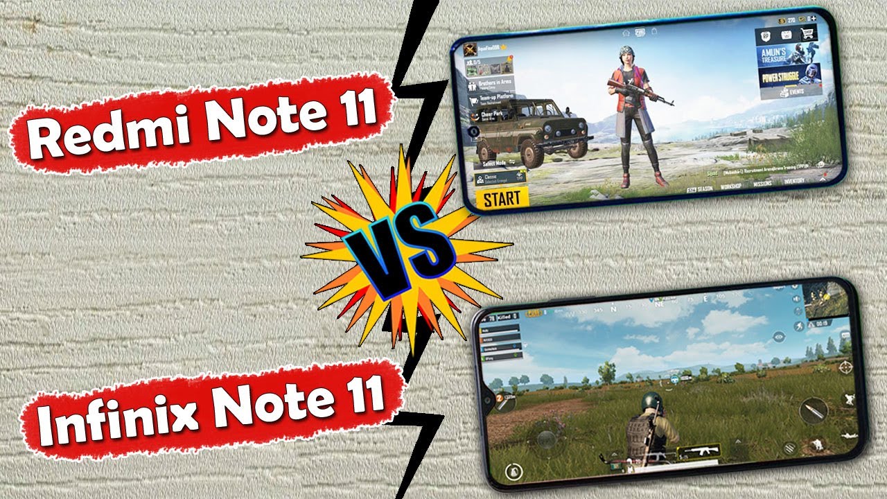 Redmi Note 11 vs Infinix Note 11 PUBG Test Comparison | Graphics setting 🔥