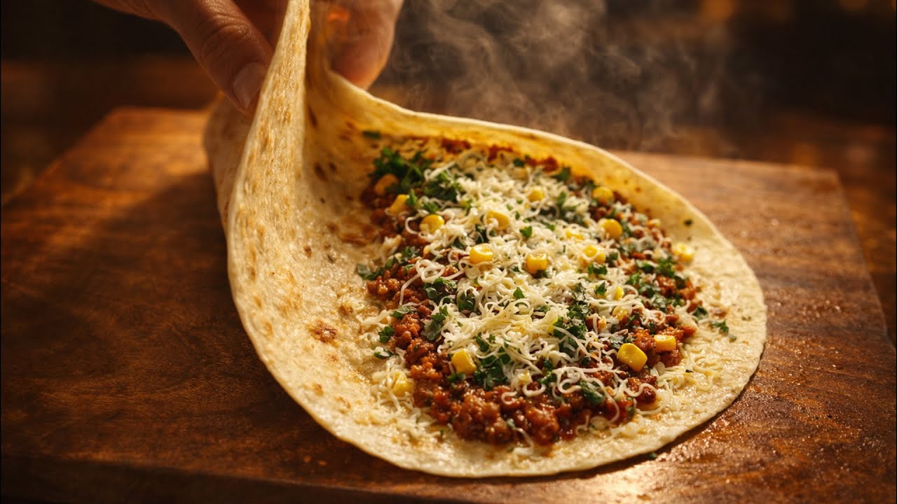 🍳 Tortilla with Ground Meat and Vegetables in 10 Minutes | A Quick and Hearty Dinner!