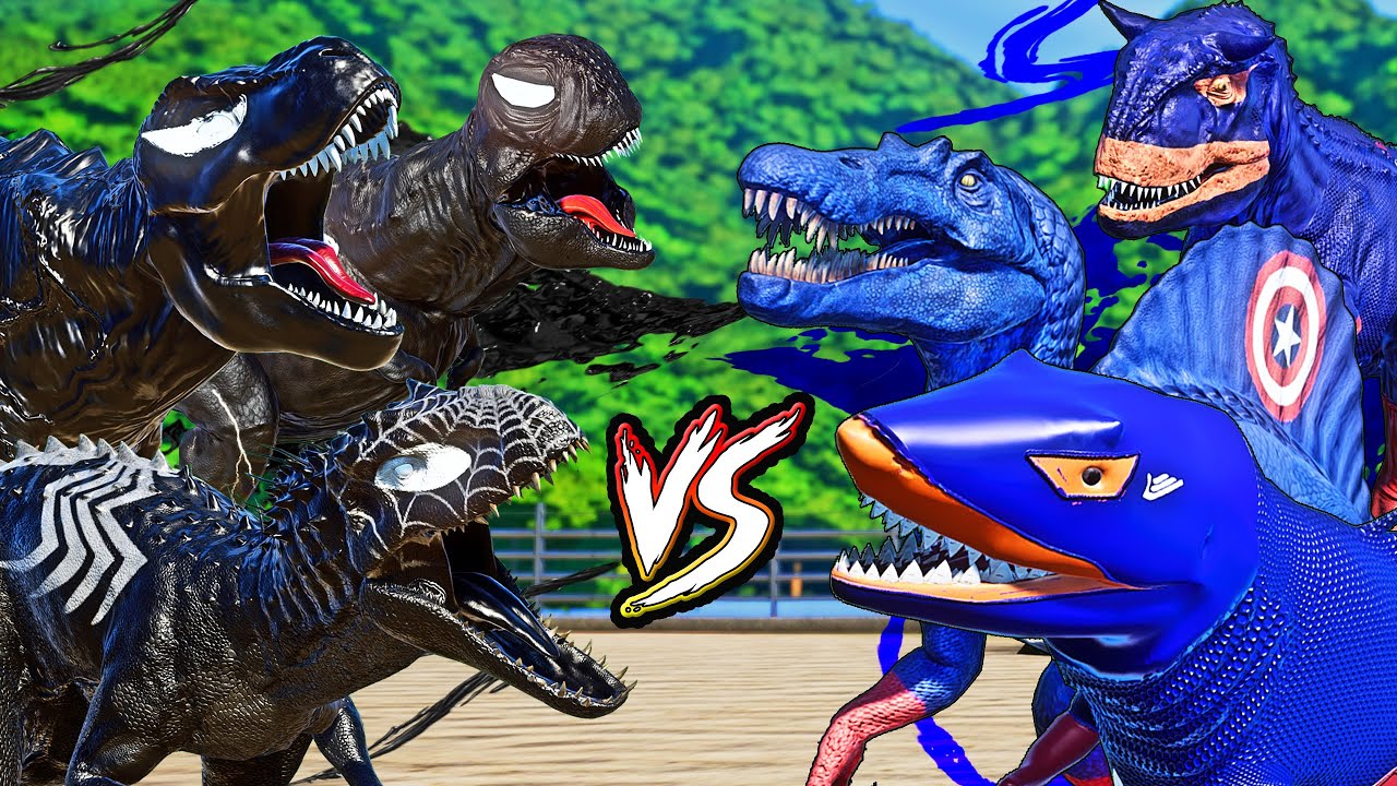 ALL BLACK VENOM vs ALL BLUE CAPTAIN AMERICA | SuperHero PRO Team!