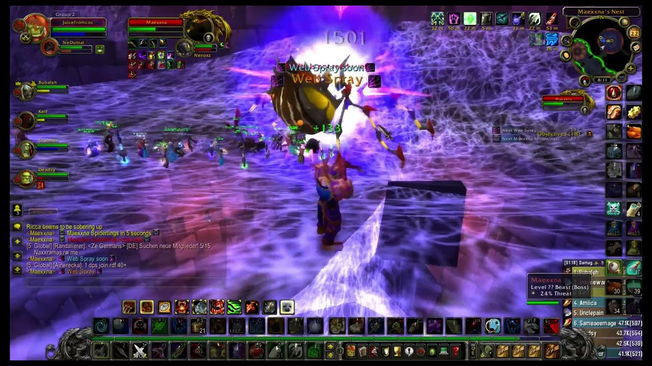 Warmane Naxx Dethroll maexxna normal kill