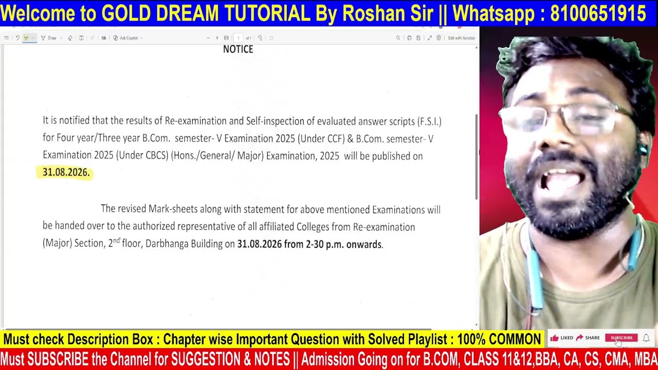 5th SEMESTER REVIEW/FSI RESULT | NO ONLINE RESULT? | CALCUTTA UNIVERSITY