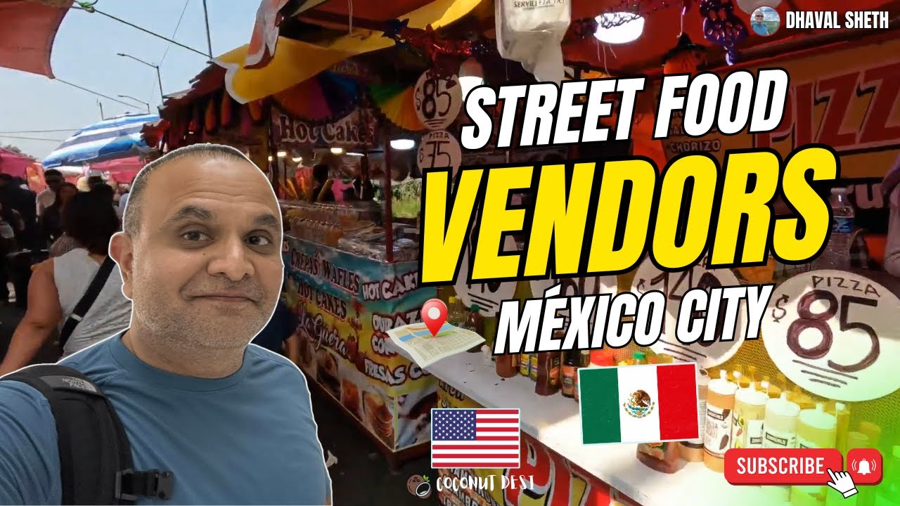 Street Food Vendors outside the Panteón Xilotepec Cemetery in Mexico City! | Dhaval Sheth