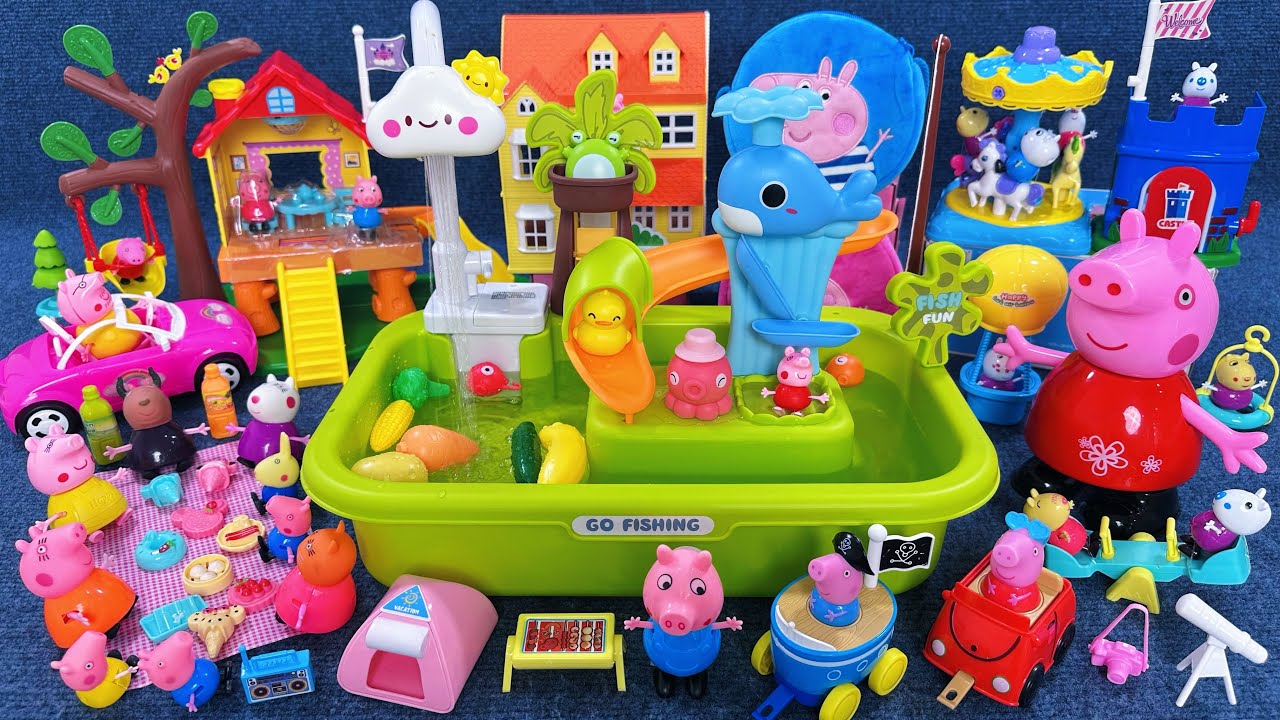 12 Minutes Satisfying with Unboxing Peppa Pig New Water Park Slide Pool Playset ASMR｜Review Toys