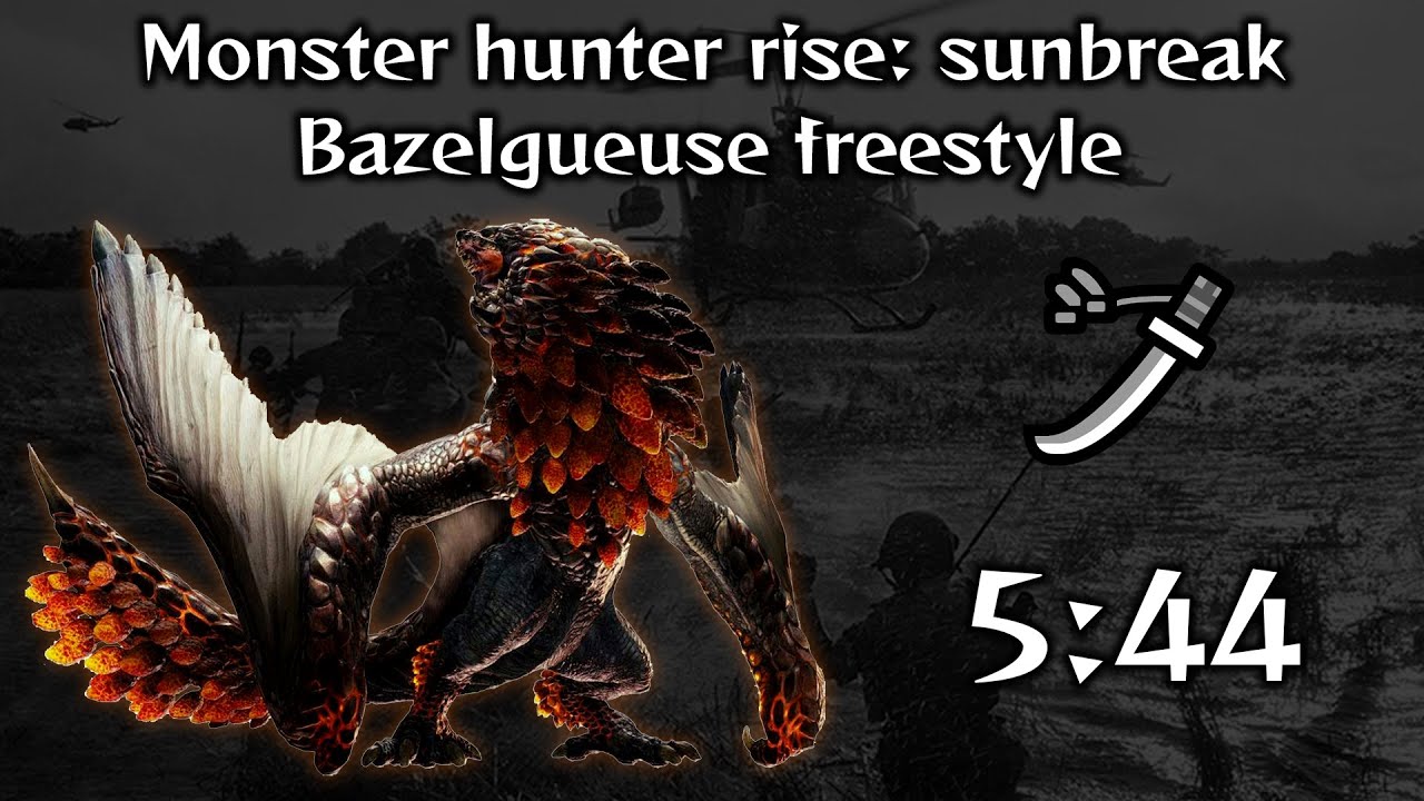MHR Sunbreak: MR5 Bazelgeuse Long Sword solo 5:44