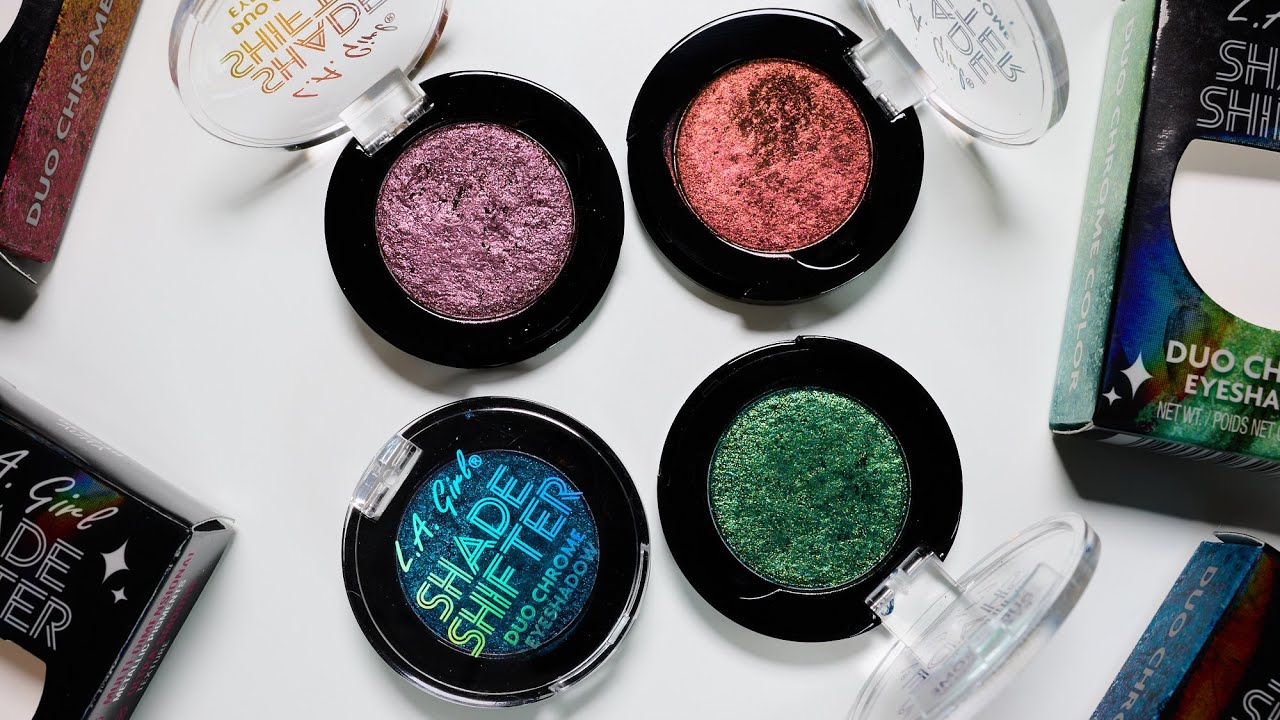 LA Girl Shade Shifter Duo Chrome Eyeshadow Swatches