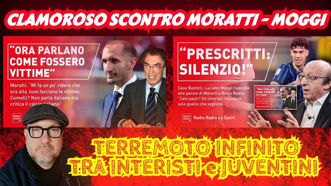 🚨TERREMOTO INTER-JUVE INFINITO‼️ SCONTRO (a distanza) MORATTI-MOGGI🔥DELIRIO💥TORNA CALCIO(FARSO)POLI💣
