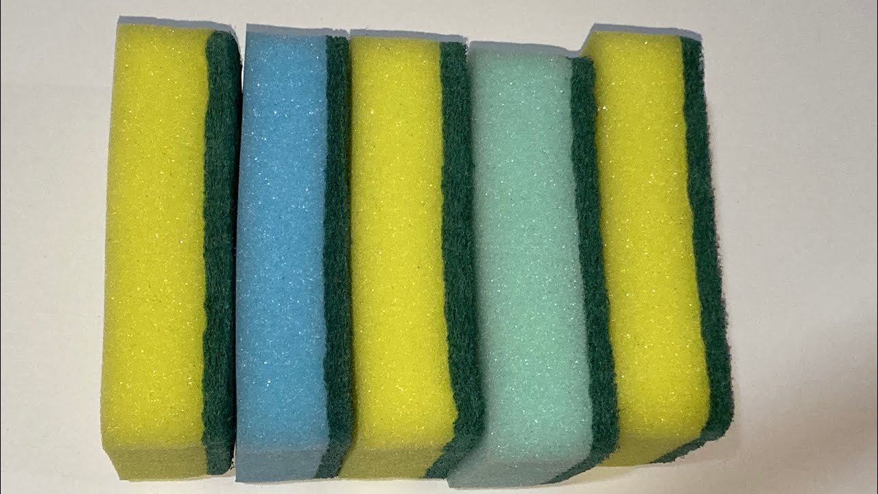 Asmr dry kitchen sponges ripping *5