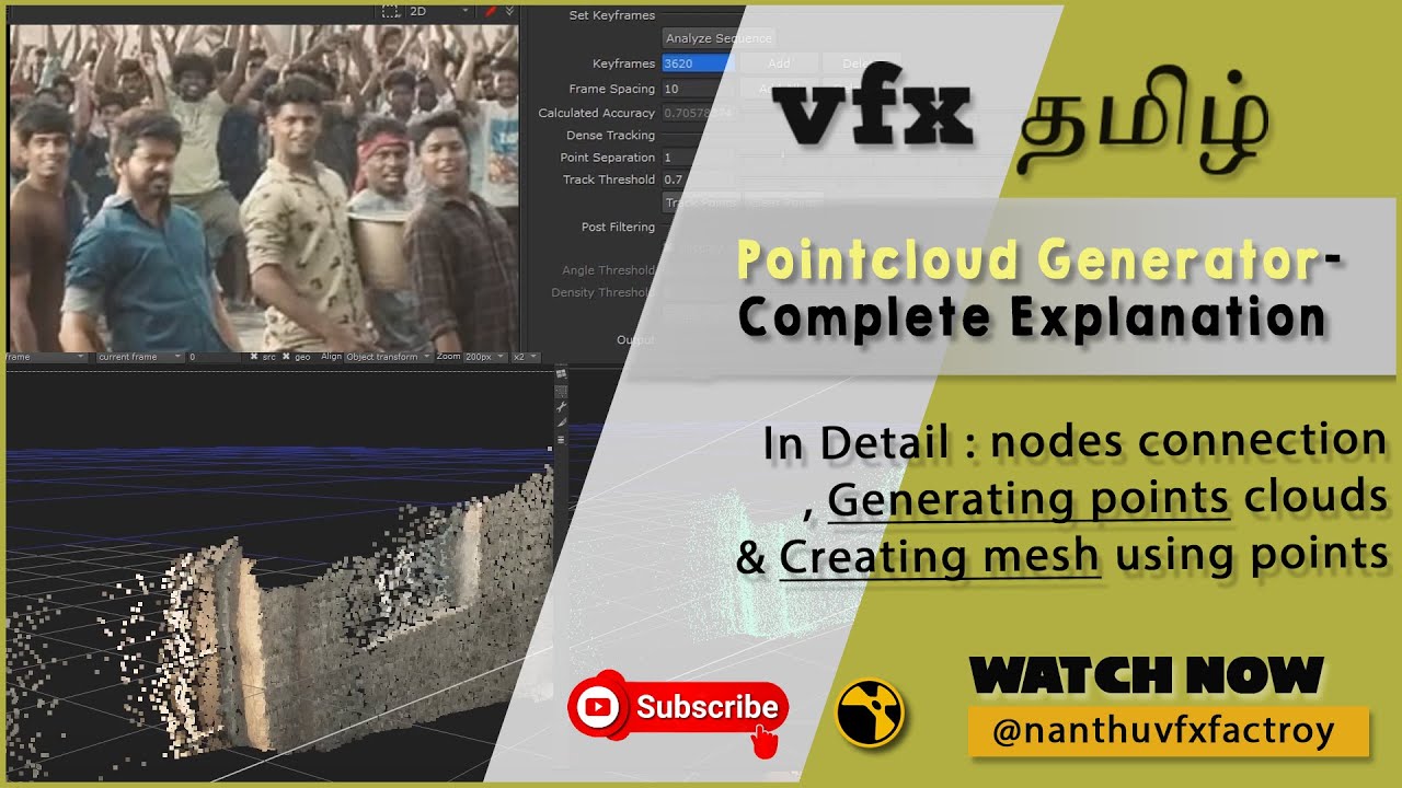 Point cloud generator in tamil | Nuke x V12 | tamil vfx #CGKalvi