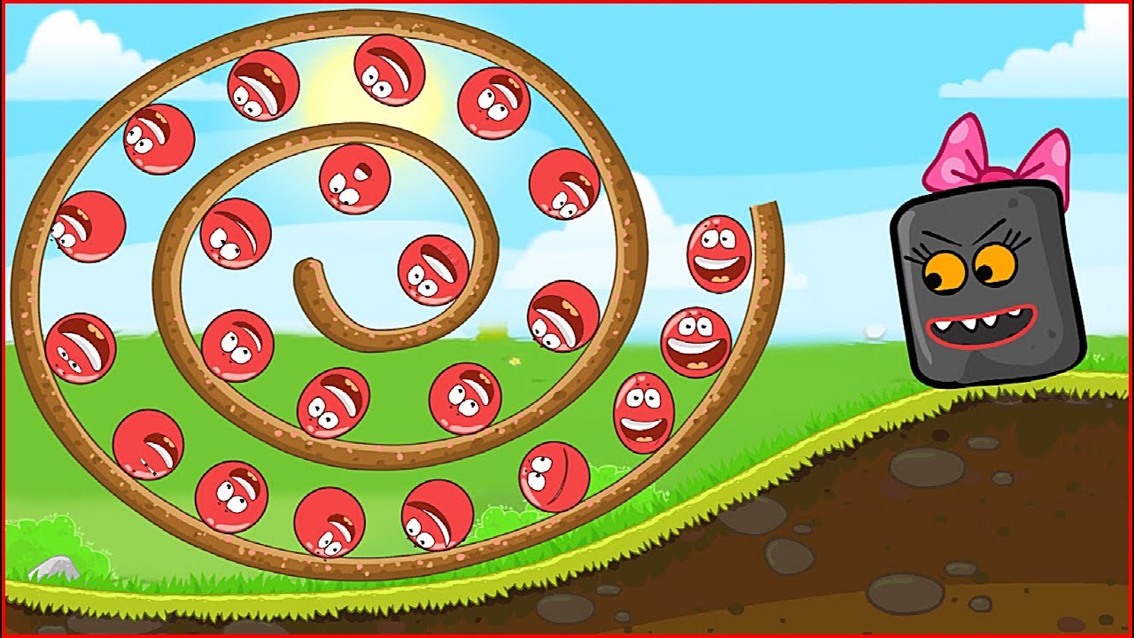 ОГО ! КРАСНЫЙ ШАРИК и Огромная Горка ! новая веселая игра ! Мультик   !