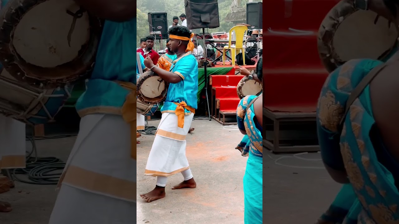 #ethiroli அனல் பறக்கும் பறையாட்டம் நிகழ்ச்சி 💫💐🥁😘#trendingshorts #folk #dance #performance🎼