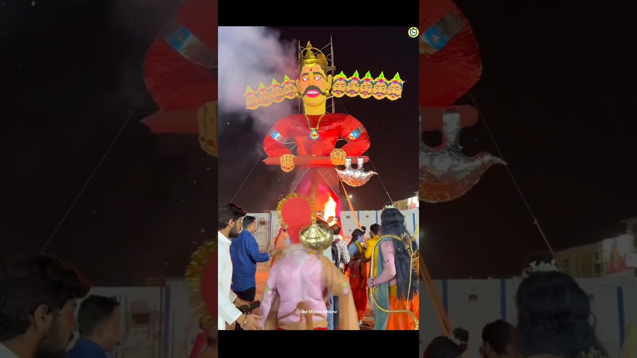 रावण दहन की सबसे बड़ी घटना😰 #shorts #shortsfeed #durgapuja #dussehra