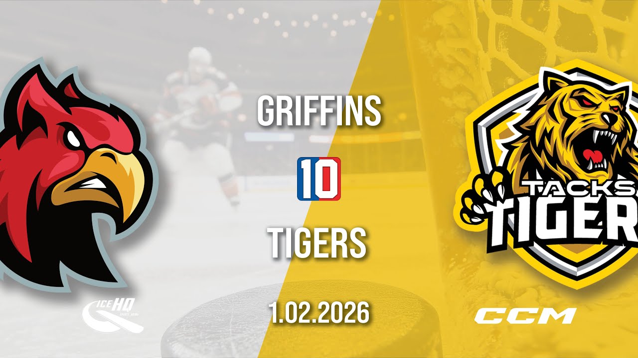 La Trobe Griffins vs Super Tacks Tigers - Div 10 - 1st February - iceHQ Rec League ice hockey