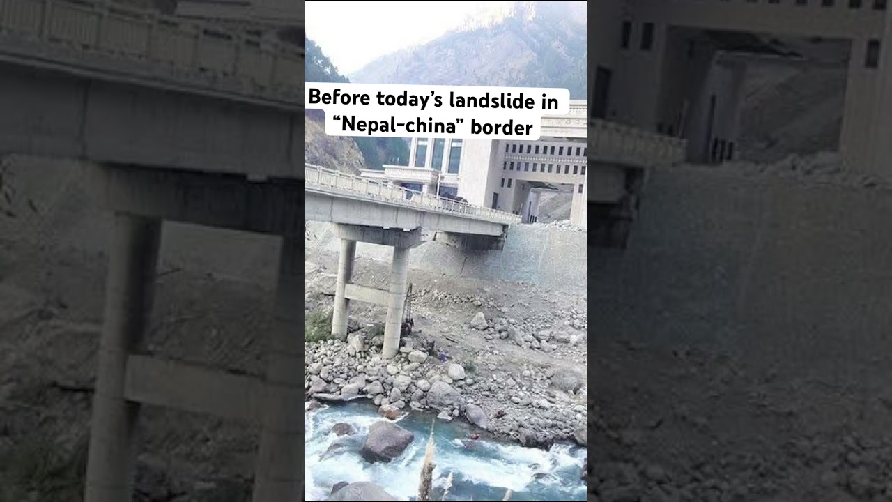 China-Nepal bridge washes away by flash flood #naturaldiasters #china-nepalborder #chinaborder #Npl