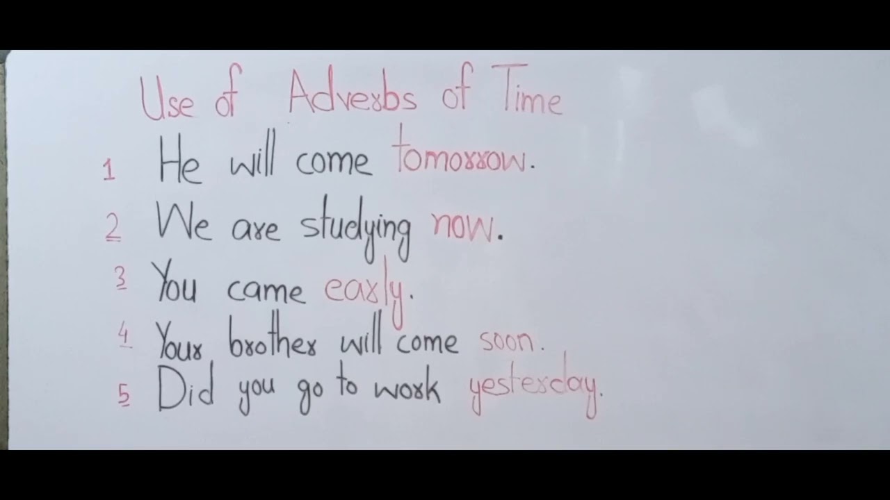 Adverbs of time in an easy way with Sindhi meaning