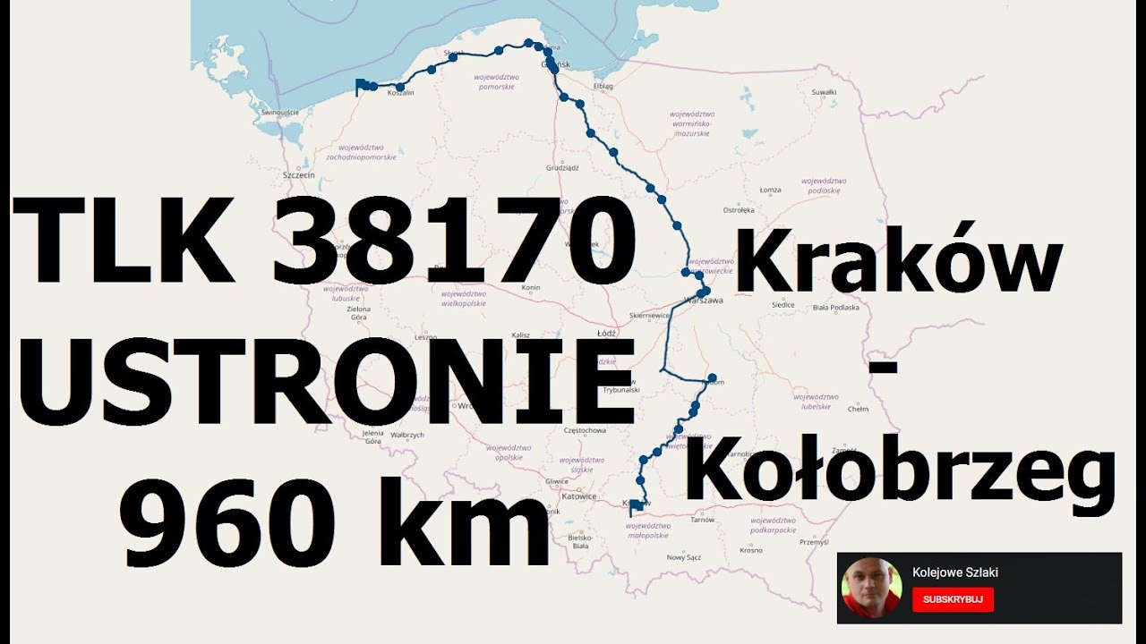 4K Nocny szlak TLK 38180 USTRONIE Kraków Główny - Kołobrzeg EU07-358