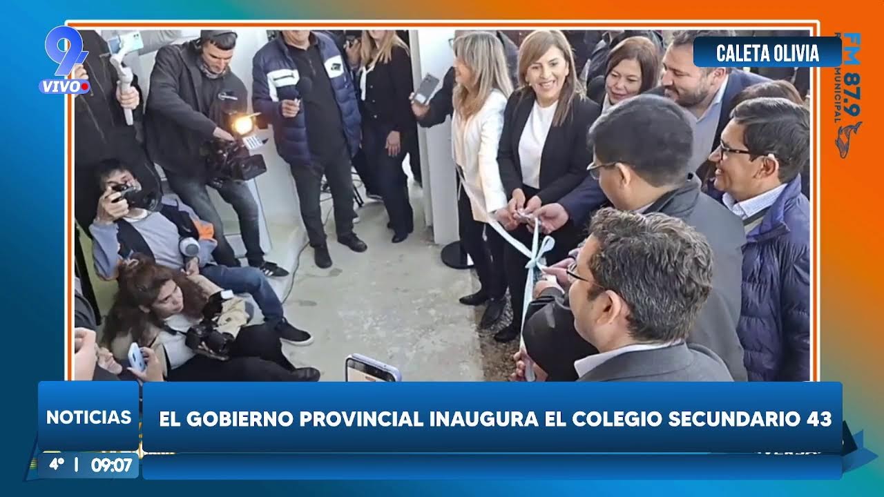 EN VIVO |  📌 El Gobierno Provincial inaugura el Colegio Secundario N° 43 en Caleta Olivia.