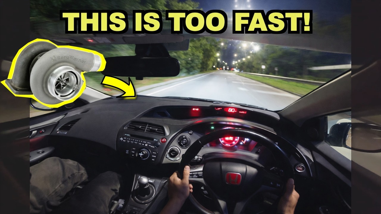 НОЧНАЯ съемка за рулем моей Honda Civic FN2 Type R мощностью 500 л.с.!