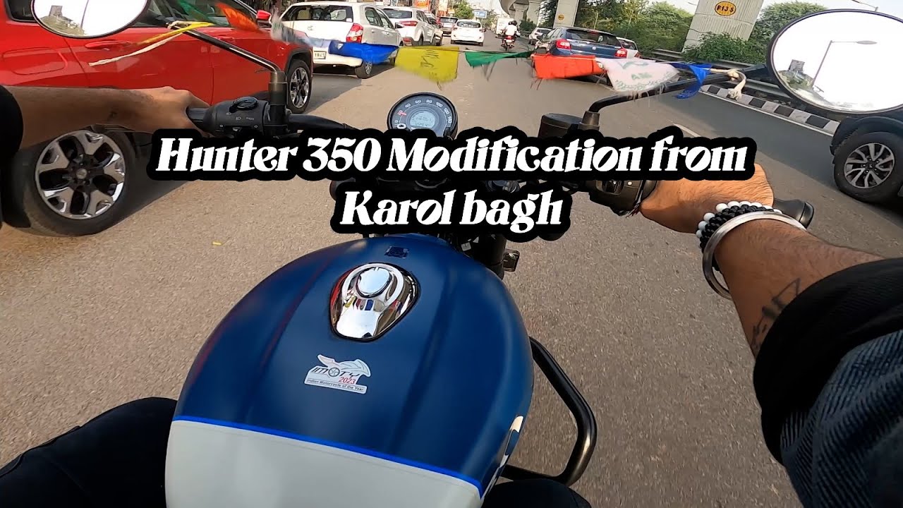 Royal Enfield Hunter 350 FULL Modifications - PPF || karol bagh II #vlog03